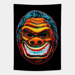 Smiling Gorilla Mask Tapestry