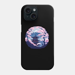 Cherry Blossoms Around Mt. Fuji Phone Case