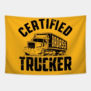 Certified Trucker (black) Tapestry