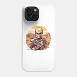 Skull Soldier Desert Patrol Phone Case