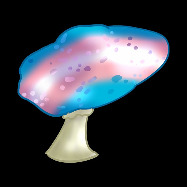 Transgender LGBTQ Pride Flag Mushroom by YouAreValid