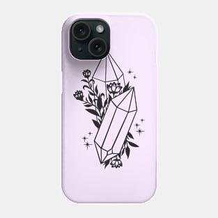 Crystal with Flowers Art  T-Shirt Phone Case