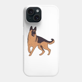 german shepherd drawing Phone Case