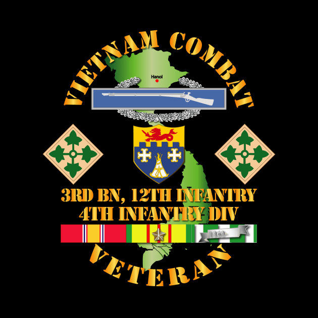 Vietnam Combat Infantry Veteran w 3rd Bn 12th Inf - 4th ID SSI by twix123844