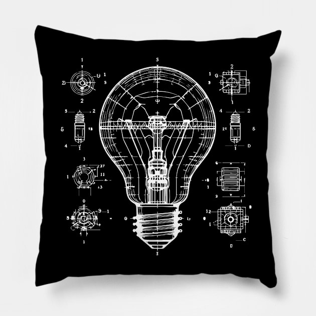 bulb design Pillow by lkn