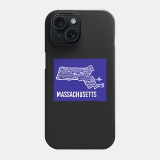 Massachusetts Map Phone Case