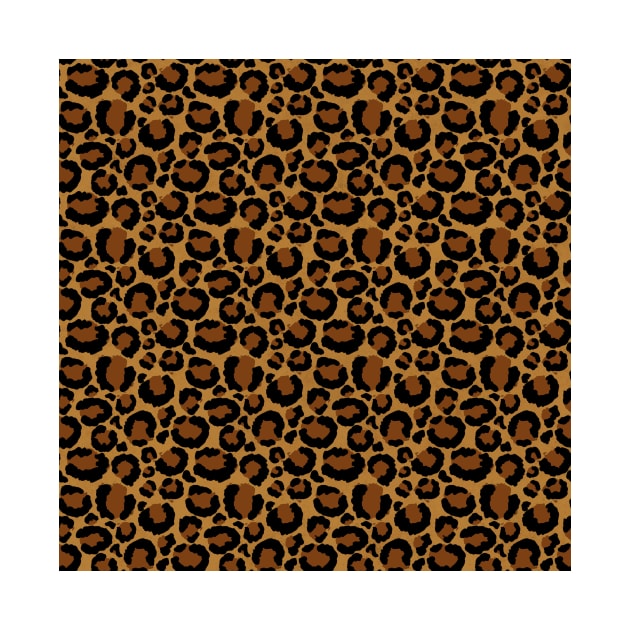 Brown and Black Leopard Safari Print by Letters by Meliora