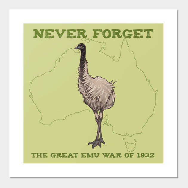 Great Emu War of 1932 - Man Vs Nature Affiche d'art | TeePublic FR