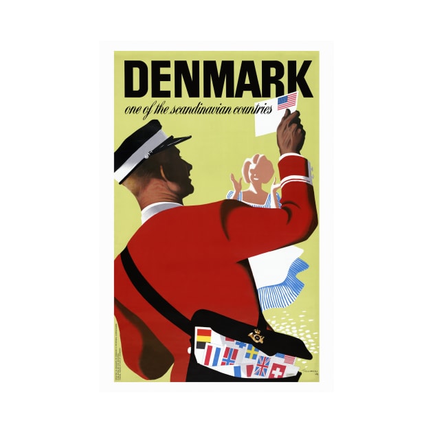 Denmark One of the Scandinavian Countries Vintage Poster by vintagetreasure