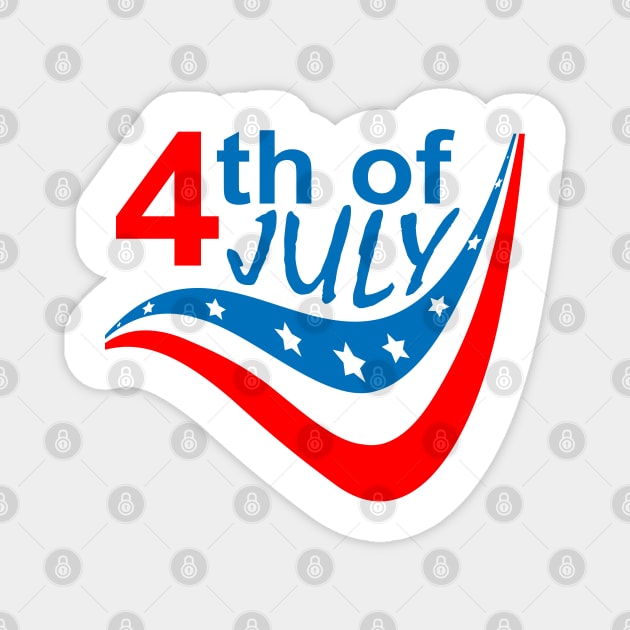 Happy 4Th of July Magnet by Mas Design