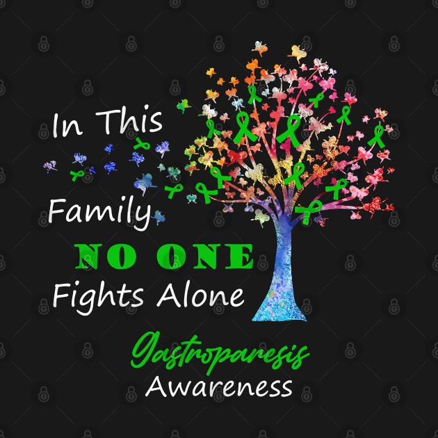 Gastroparesis Awareness No One Fights Alone, Tree Ribbon Awareness by DAN LE