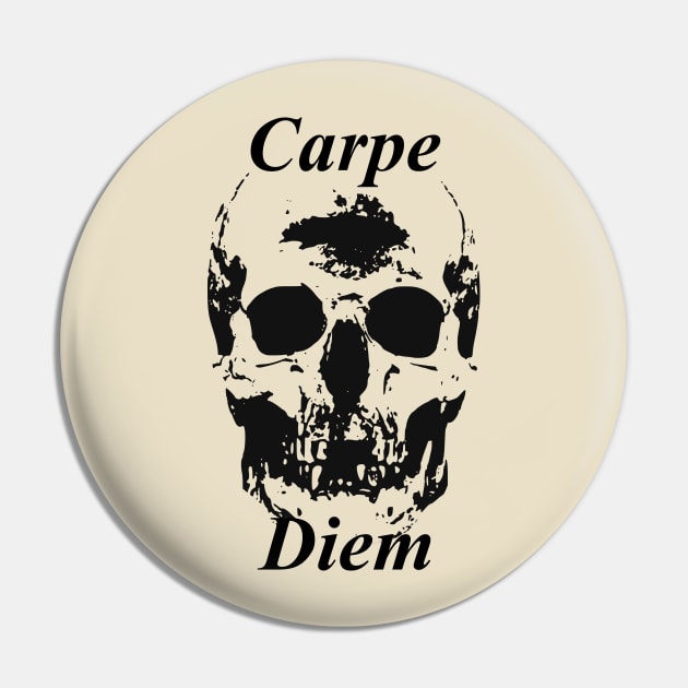 Gothic Skull Carpe Diem Seize The Day Pin by Mindseye222