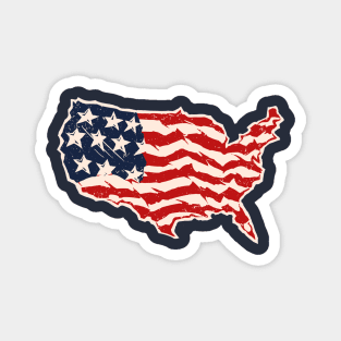 America flag Vintage Magnet