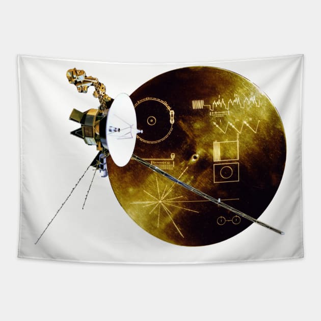 Voyager Probe with Record Tapestry by Among the Leaves Apparel