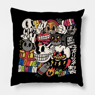 Doodle party 1 Pillow