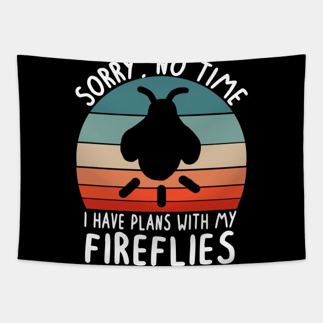 No time plans with firefly forest insect Tapestry by FindYourFavouriteDesign