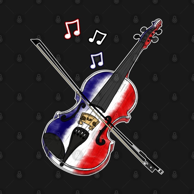 Violin French Flag Violinist France Musician by doodlerob