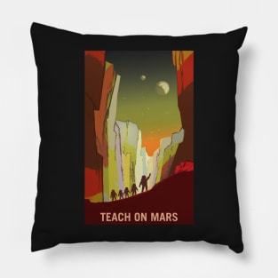 Teach on Mars and its Moons Pillow