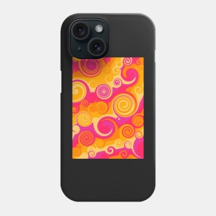 Pink Orange Swirls Phone Case