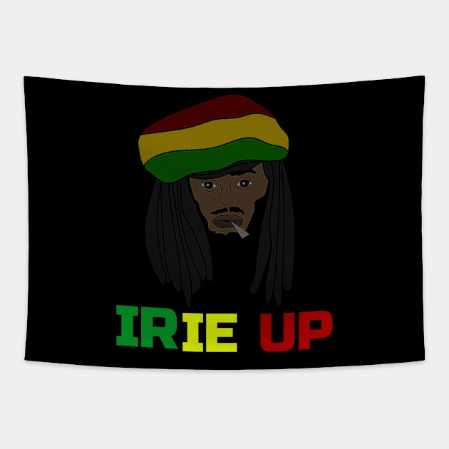 Irie up, Funny, Rasta Tapestry by alzo