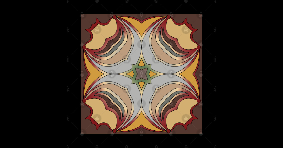 Eastern square pattern - Eastern - Sticker | TeePublic