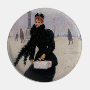 Parisian Woman on the Place de la Concorde by Jean Beraud Pin