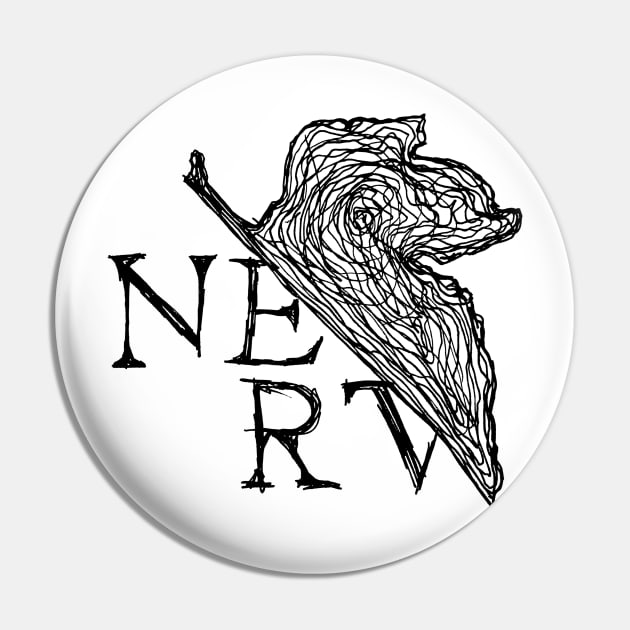 Dark and Gritty NERV logo Pin by MacSquiddles