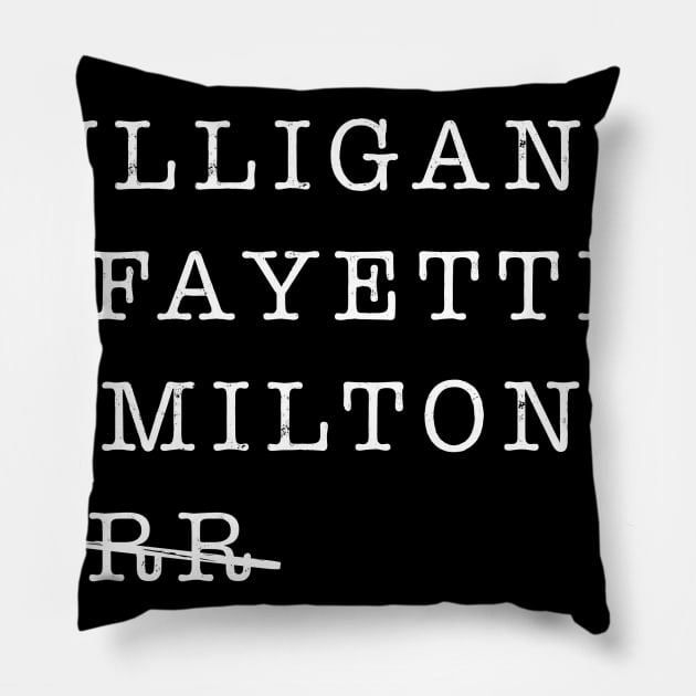 hamilton squad Pillow by christiemcg