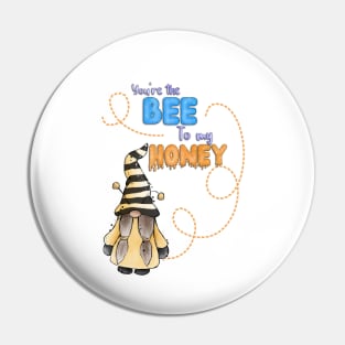 Bee to my honey gnome, spring gnome, bee pun, Pin