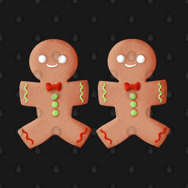 Gingerbread lgbt male couple by Sgrel-art