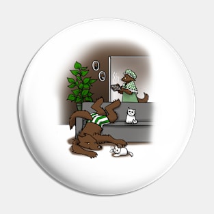 Werewolf with Cats and Grandma Pin