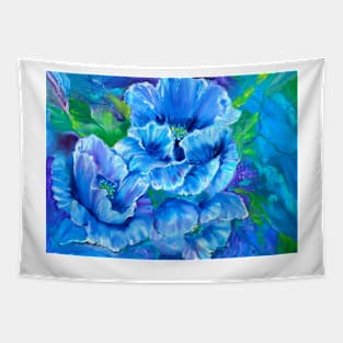 Blue Poppies Tapestry