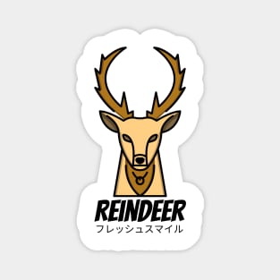 Reindeer Cartoon Animal Meme Magnet