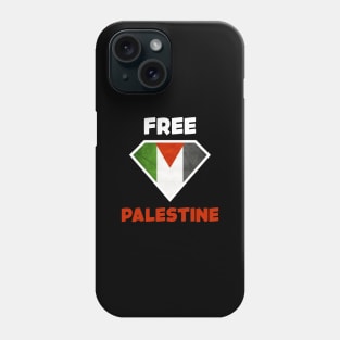 Free Palestine - Flag Diamond Protest For Freedom Palestine Phone Case