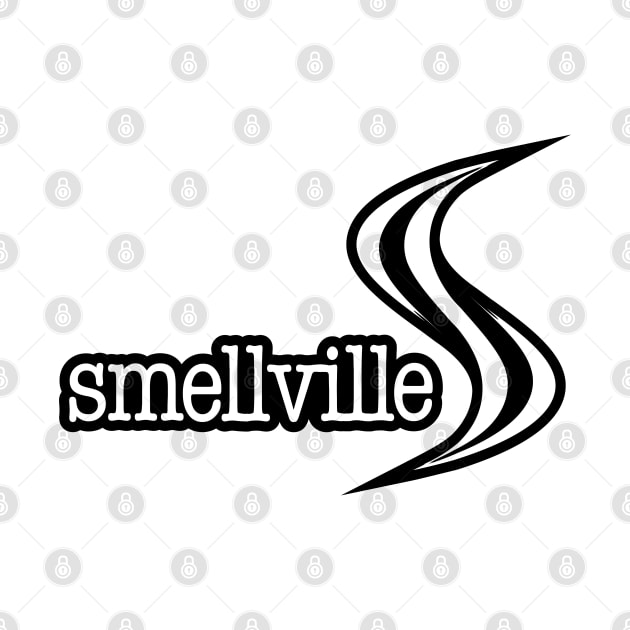 Smellville Logo White with Black Outline by MOULE