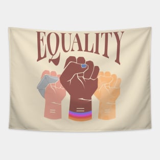 equality ( diverse raised clenched fists ) Tapestry