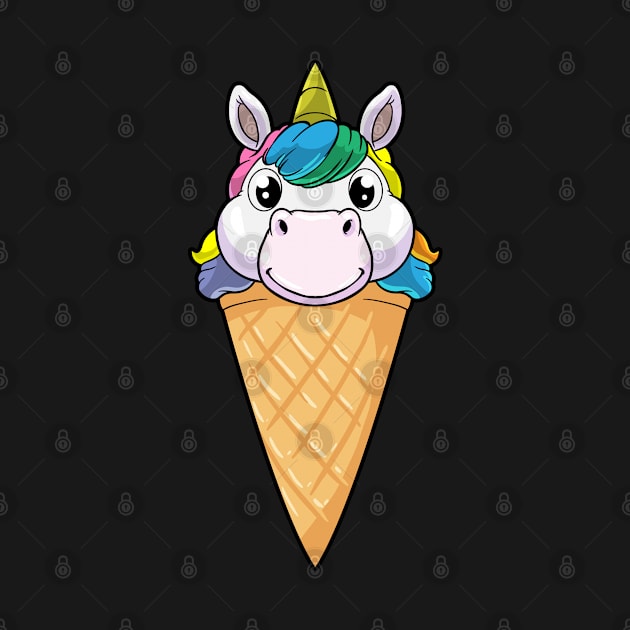 Unicorn with Ice cream cone & Ice cream by Markus Schnabel