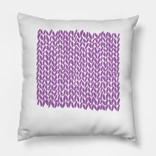 Hand Knit Amethyst Purple Pillow