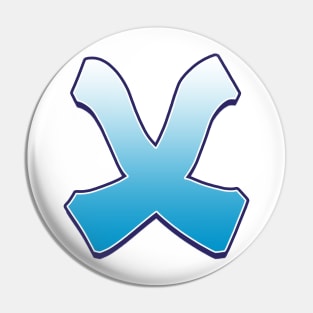 X - Blue Pin