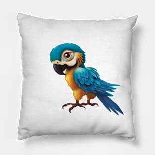 Blue and Gold Macaw T Shirt Pillow