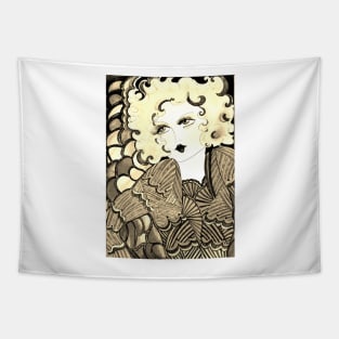 BLONDE DOLLY FLAPPER ,,,House of Harlequin Tapestry