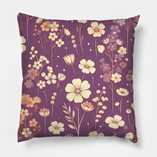 Purple Floral Pillow