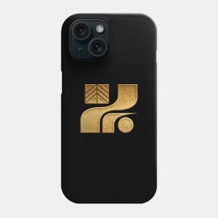 Tochigi Prefecture Symbol in Gold Faux Phone Case