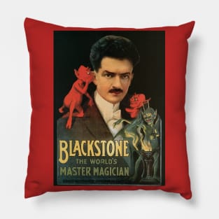 Vintage Magic Poster Art, Blackstone, the World's Master Magician Pillow