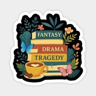 FDT-Fantasy-Drama-Tragedy-Books–Subtle-Funny-Anti-Trump-Bookish-Design Magnet