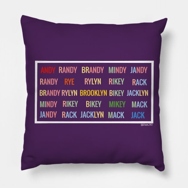 Roadtrip Ships White and Pastel Love Ship-Names RoadtripTV Boyband Pillow by Zaps_ISO