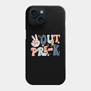 Groovy Last Day Of School Pre-Kindergarten Peace Out Pre-K Phone Case