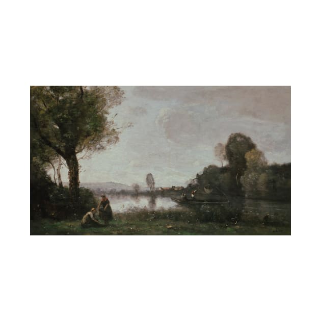 The Seine at Chatou by Jean-Baptiste Camille Corot by Classic Art Stall