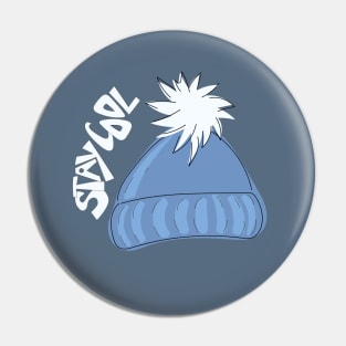 Whimsical cartoon toque with Stay Cool illustrated text Pin