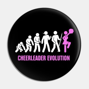 Evolution | Cute And Funny Cheerleading Cheerleader Pin